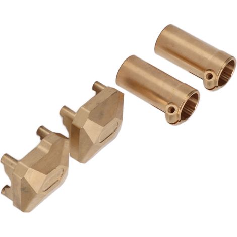 Ensemble de couvercles de différentiel extérieurs d'essieu avant et arrière en laiton et d'adaptateurs d'essieu arrière droit pour voiture RC Axial SCX10 II 1/10 (1/5)