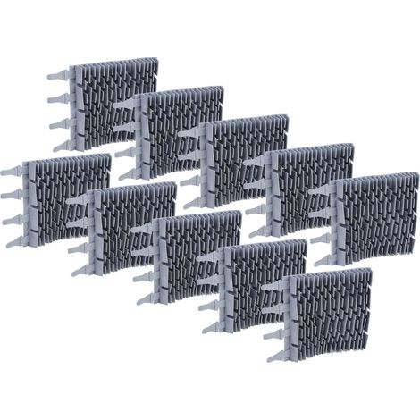 vhbw 10x Bürste kompatibel mit Gre GT2120, GT3220 Poolroboter, Poolsauger - Aus Gummi, 24,8 x 18 x 2,8 cm