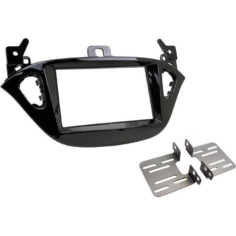 Kit 2DIN compatible avec Opel Adam Corsa Non IntelliLink - Noir laque