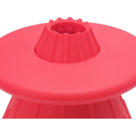 Wiederverwendbarer Silikon-Kaffeefilter für langsames Brühen, Kaffeefiltertrichter, Kaffeefilterset, rot mit Kreis (1/5)