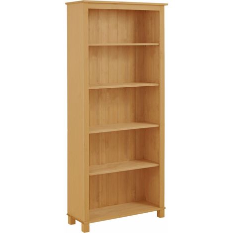 Pivo-Bibliothèque en bois massif teinté à la cire