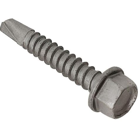 ForgeFix TechFast Roofing Sheet to Steel Hex Screw No.3 Tip 5.5 x 57mm Box 100 FORTFH5557L