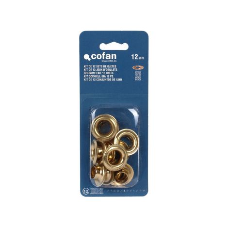 Kit de ojetes de 12 mm (12 uds)
