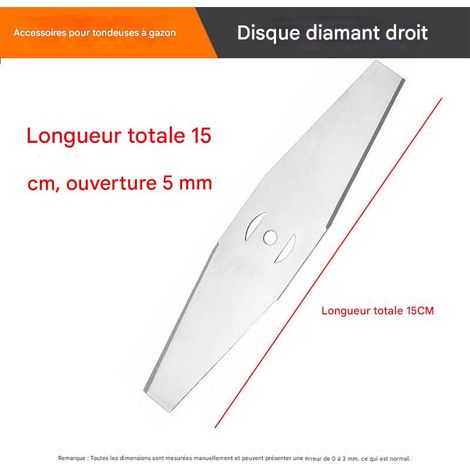 Lame de Coupe Herbe Diamantée 15cm, pour Débroussailleuse Lithium, Accessoire Jardin-15cm Lithium-ion One-line Diamond-lessly Blade-10 pièces (1/3)