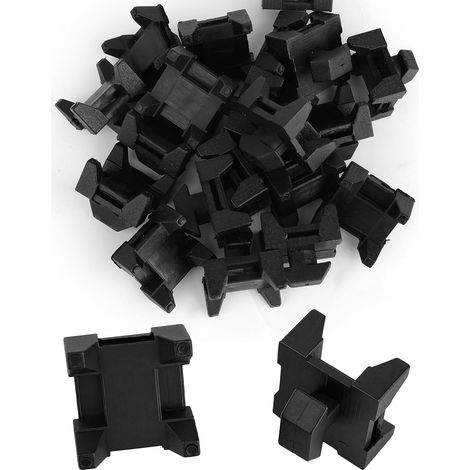 30pcs Supports Colliers Serrage Câbles Rails à Rainure T Série 40 Supports de Serre-Câbles PA6 Nylon à Insertion pour Profils Aluminium T Rainurés 40 Gestion Câbles CNC (1/5)