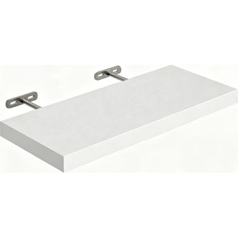 Wandregal, Hängeregal, Schwebendes CD/DVD-Regal, 40 x 15 x 1,5 cm, MDF-Wandregal schwebend, Weiß