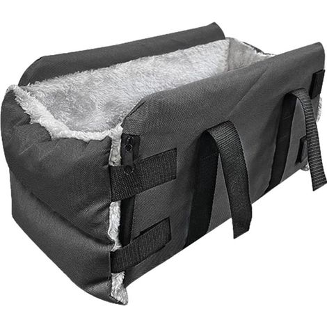 Siège auto pour chien avec console - Siège rehausseur pour animaux de compagnie ultra doux et confortable avec console centrale et poignée  Panier pour chien pour voiture et maison, siège auto pour c