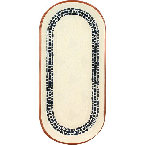 Plat ovale en faïence 26 x 12,5cm, AMATXI (1/3)