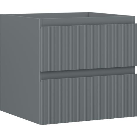 Mexen Rivel Badezimmer-Unterschrank 50 cm, 2 Schubladen, geriffelt, Graphit matt - 91A20-05047-2-BFF66 (1/5)