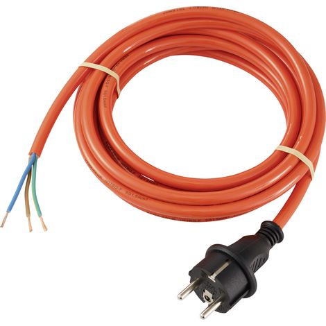 Sygonix SY-6978286 Strom Anschlusskabel  Orange 5.00 m