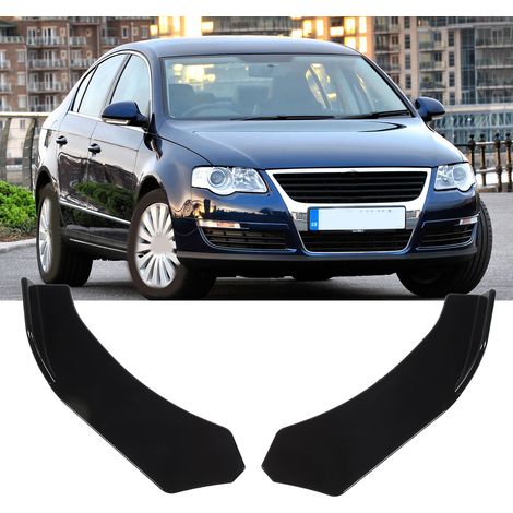 Zwei 57 cm lange, glänzend schwarze, universelle, einlagige Eckenschützer für die Frontlippe von Kraftfahrzeugen (Artikelnummer: 1101) (1/5)