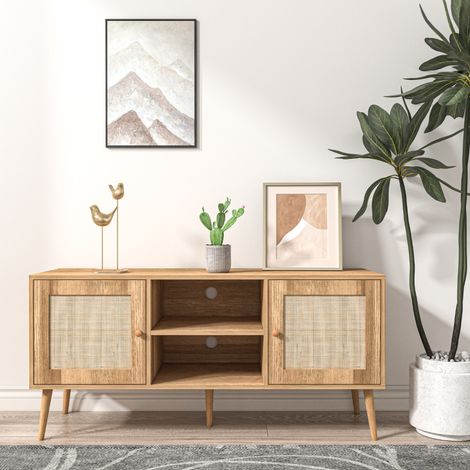 Credenza con ante effetto canna e 2 nicchie 120 cm CANGE
