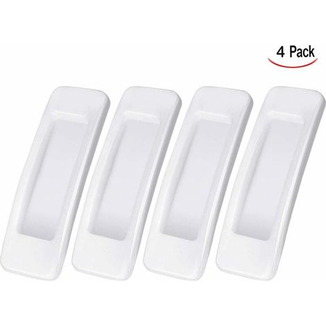 4 Pièces Poignée Autocollante Porte Coulissante - Blanc, (1/5)