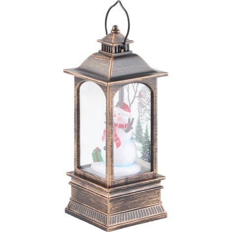 Lanterne boule à neige lumineuse en forme de lampadaire, décoration de Noël pour la maison, les fêtes et les festivals, accessoire de bonhomme de neige (1/5)