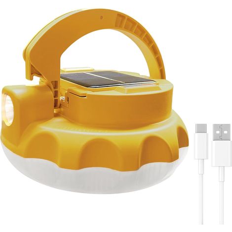 LED-Campinglaternen: Betrieben mit einem 3600-mAh-Akku, 4 Beleuchtungsmodi, solarbetriebene Taschenlampen für Notfälle im Freien bei Nacht (1/5)