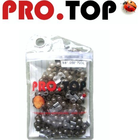 Catena PRO.TOP 3/8 spessore 1.3 mm passo 3/8 72 maglie per motosega