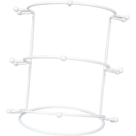 Support pour diadème de mariage, support en métal style princesse, blanc, à 2 niveaux, pour vitrines et décorations. (1/5)