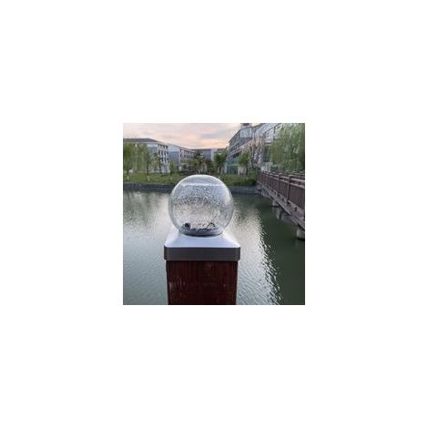 Lampe solaire sur poteau - Lampe décorative pour clôture extérieure