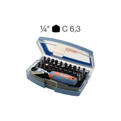 ABC Tools Impugnatura con cricchetto e adattatore 1/4''