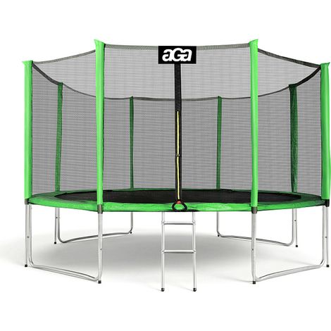 Aga SPORT PRO Trampolino 366 cm Verde chiaro + rete di protezione + scala