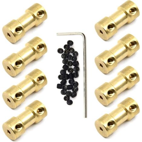 Connecteurs en laiton, connecteurs en cuivre pour petits moteurs (8 pièces, 3 mm à 5 mm)
