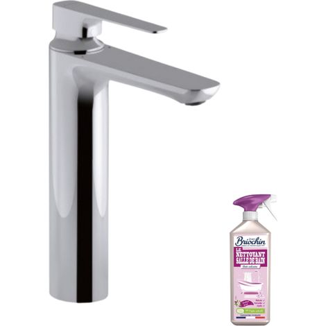 JACOB DELAFON Aleo+ Mezclador alto de lavabo sin desagüe + Limpiador Briochin (1/5)