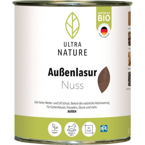 Ultra Nature Außenlasur 750 ml nuss Holzlasur (1/3)