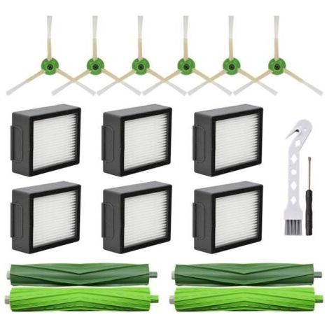 FENOPLASTICABrosses latérales et filtres HEPA pour iRobot Roomba i3 i4 i6 i7 i8 j7 E5 E6 E7 - Accessoire d\\'aspirateur SODIAL (1/4)