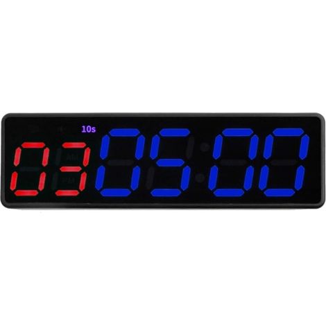Grande horloge LED numérique surdimensionnée Mini minuterie d'entraînement de gymnastique Portable, minuterie d'intervalle, rechargeable, horloge numérique LED, compte à rebours/haut, affichage Ultra- (1/5)