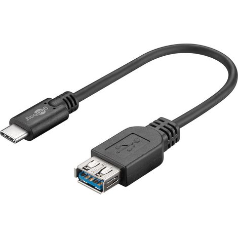 Goobay 67894 cable USB 0,2 m USB 3.2 Gen 1 (3.1 Gen 1) USB C USB A Negro (1/5)