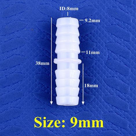 (9-9 mm PE - 5 pièces) Raccords directs en plastique de qualité alimentaire, diamètre égal, pour tuyau de pompe à air d'aquarium, raccords de tuyau d'eau à joint pagode (1/5)