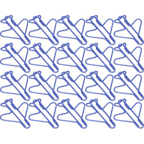 Lot de 20 mini trombones multifonctionnels en métal en forme d'avion, marque-pages et porte-documents. (1/5)