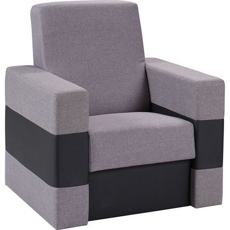 Sillón Providence 170, Soft 011 + Lux 05, 90x82x80cm, Cuero ecológico + Tapiz, Patas: Plástico, 0