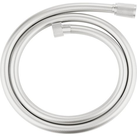 1 - Flexible De Douche - Tuyau Anti-torsion - Connexion Universelle G 1/2&34 - Surface Supersteel Facile à Nettoyer - Salle De Bain - Argent - 125x1,25cm