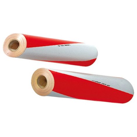 Bandes réfléchissantes Classe A 4 rouleaux 0,56m – Fluo rouge/blanc – Homologuées TP ESC 05011 – Visibilité jusqu'à 80m – Sarr