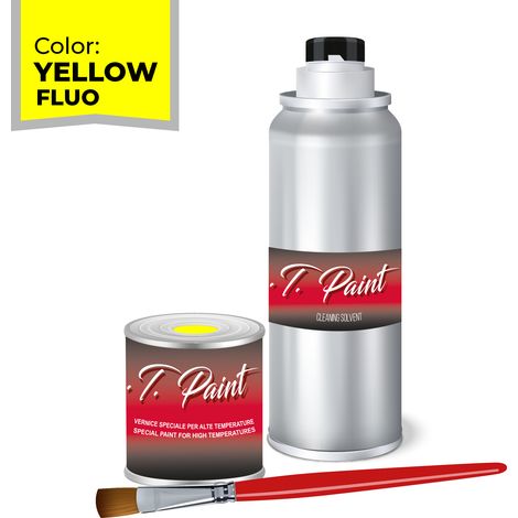 Vernice per pinze Freni, Alte Temperature, Giallo Fluo, 100 ml