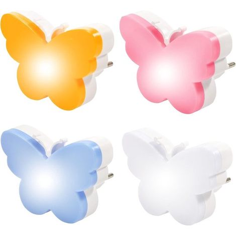 LED-Nachtlichter für Kinder ein Set aus 4 Nachtlichtern mit automatischem Lichtsensor Plug-and-Play geeignet für Schlafzimmer Flure Treppenhäuser (1/5)