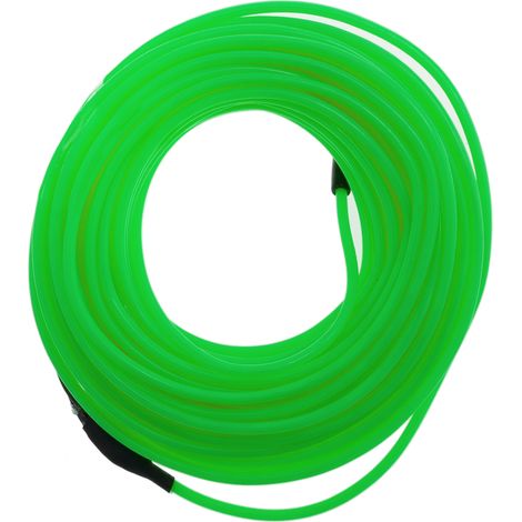 BeMatik - Forte verte fil électroluminescent 2.3mm bobine 10m connecté à 220VAC (1/5)