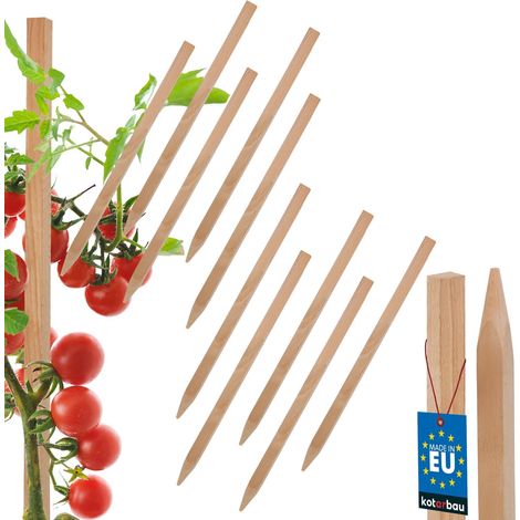 Tuteurs en bois KOTARBAU® pour tomates et arbustes, 25 cm, lot de 10 (1/5)