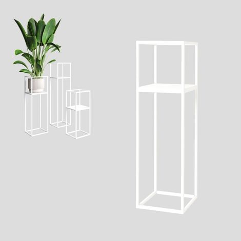 Soporte para flores Metal Loft Lille M blanco 19x19x62 (1/5)