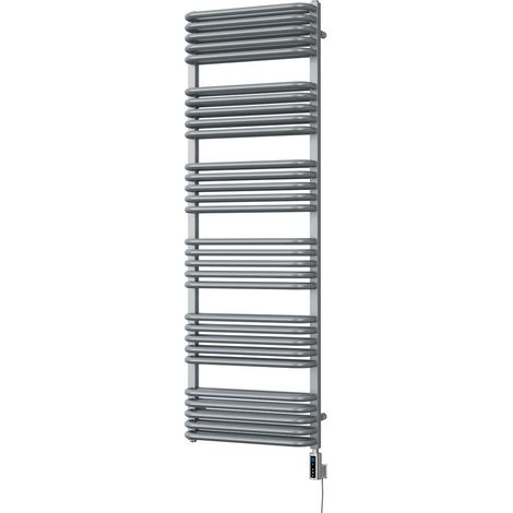 Crossmoor - Silver Electric Towel Rail H1533mm x W500mm 1200w Thermostatic WIFI (1/2)