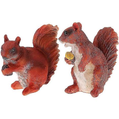 Niedliche Eichhörnchen-Statue aus Kunstharz, Figur, Modell, Heim-, Garten- und Schreibtischdekoration (1/5)