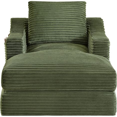 Divano, confortevole, 100 x 162 x 68 cm, verde scuro (1/5)