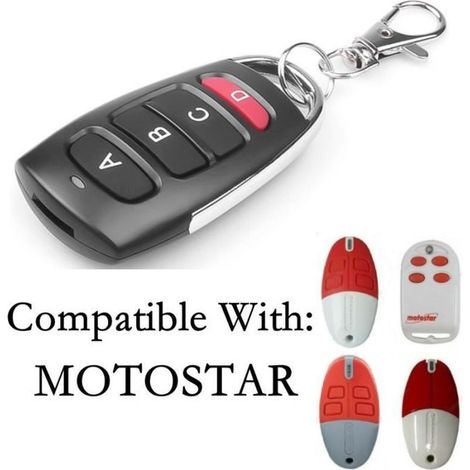 Télécommande cloneur 4 canaux 433,92 MHz – Code fixe pour garage, voiture et alarme – Portée jusqu'à 100m – Compatible MOTOSTAR RE532/RE534/CLIK 4M