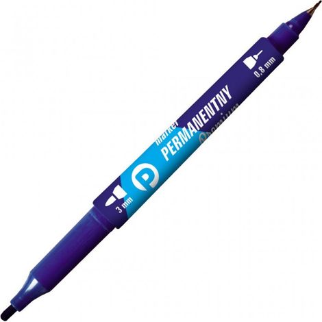Rotulador permanente de alta calidad. 2 puntas azules.