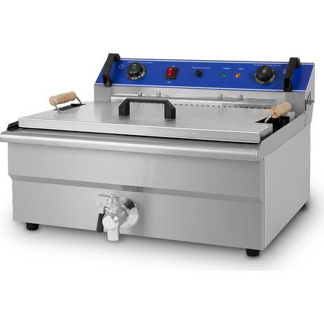 VERTES Friteuse aus Edelstahl 30 Liter Fassungsvermögen,50-250°C