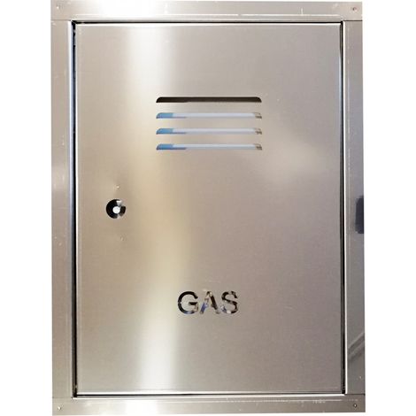 Sportello portello porta inox per chiusura nicchia contatore gas, scegli se  hc 40 x lc 30 cm ( hn 36 x ln 26 cm ) (1/6)