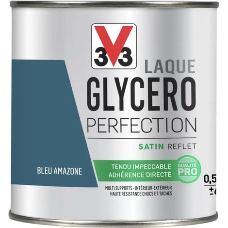 Laque Glycéro Perfection V33 Satin Bleu amazone 0,5 L (1/4)