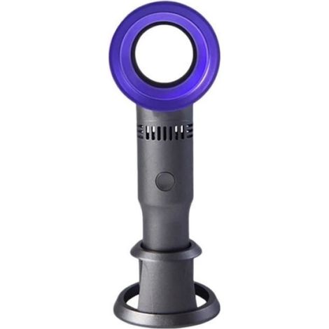 Ventilateur Sans Pale - USB Rechargeable - 3 Vitesses - Portable Pour Enfants Et Voyages - Violet - 1 Piece