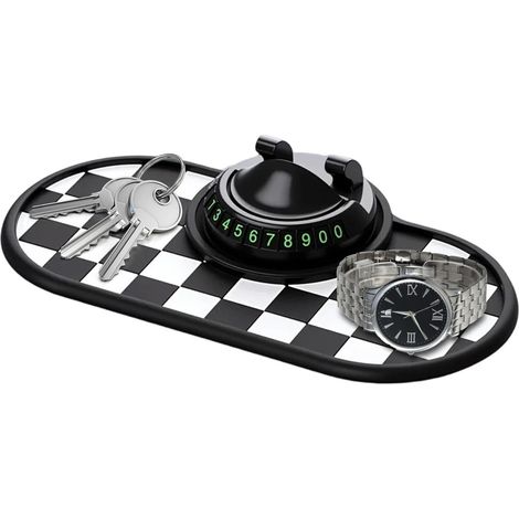 Tapis De Téléphone Antidérapant pour Voiture - Support téléphone Rotatif à 360 degrés Tapis Multifonction pour Tableau de Bord,Adapté À Intérieur Auto Berline Camion Lunettes Clés Et Gadgets (1/5)